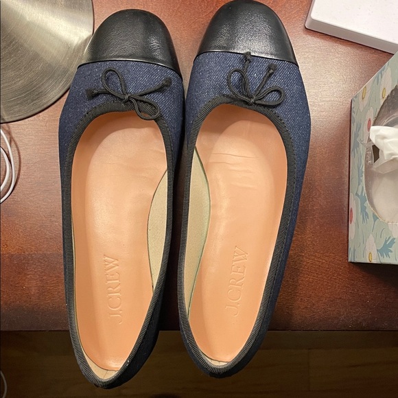 J. Crew Women's Navy and Black Flats - Picture 1 of 6